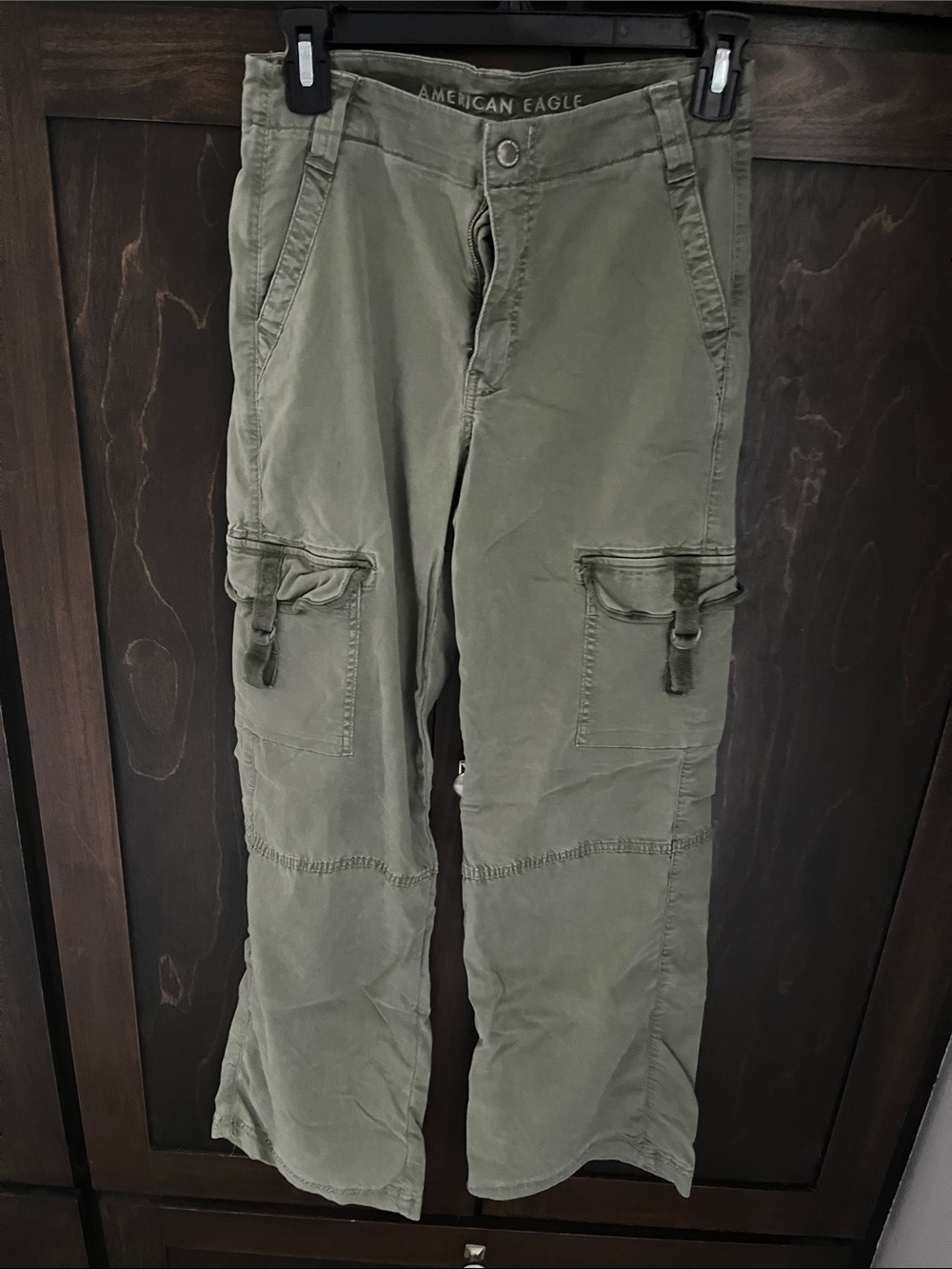 American Eagle Outfitters Olive Utility Wide Leg Cargo Pants